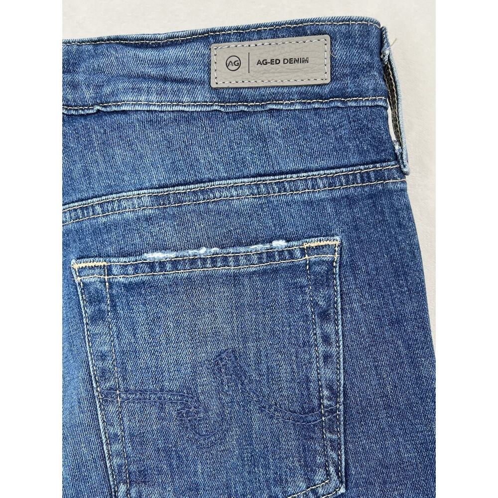 AG-ED Adriano Goldschmied Farrah Boot Crop Jeans Distressed Raw Hem NWT Size 27 - Picture 5 of 9